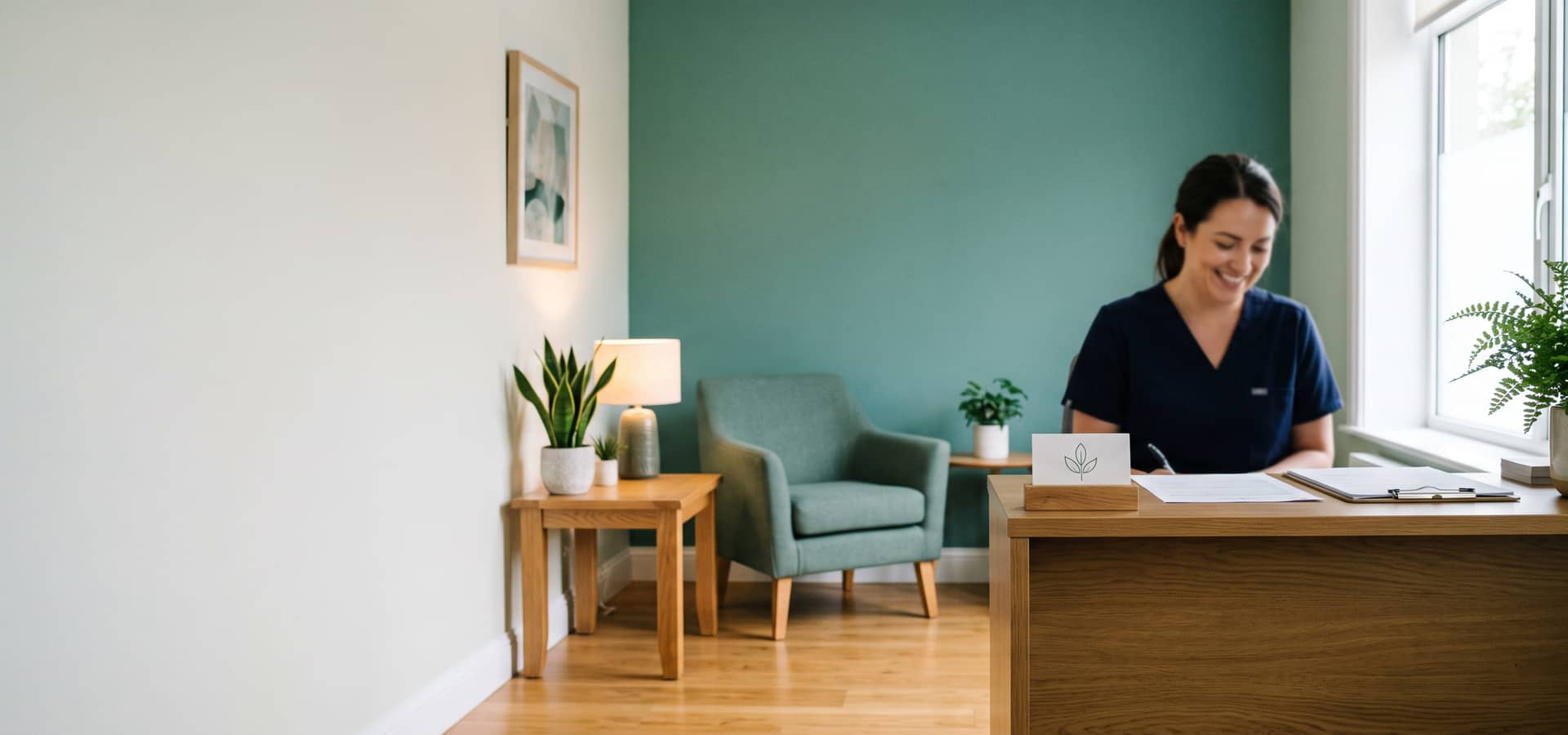 Recepcja prywatnej kliniki, oddział we Wrocławiu